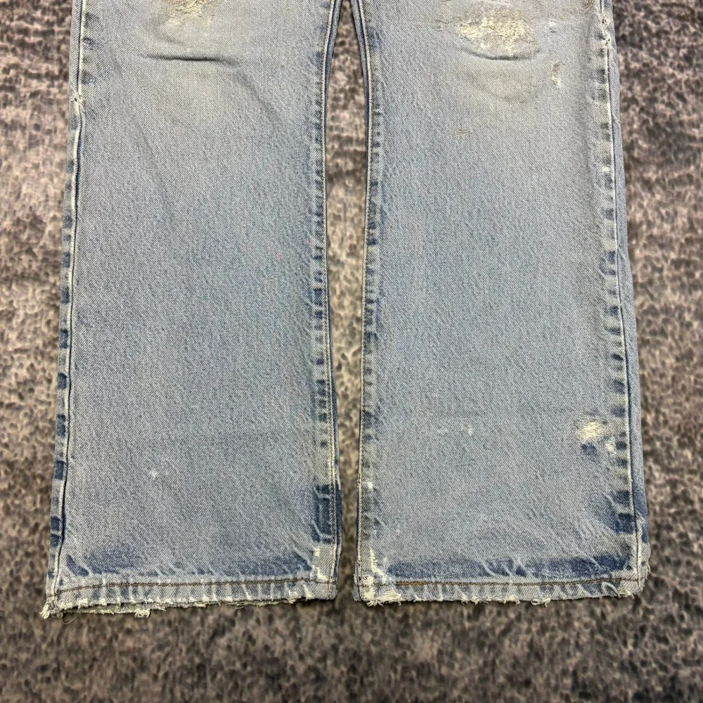 Levi's 517 Bootcut Jeans Mens 36x31 Blue Distressed Western Grunge Vintage Y2K